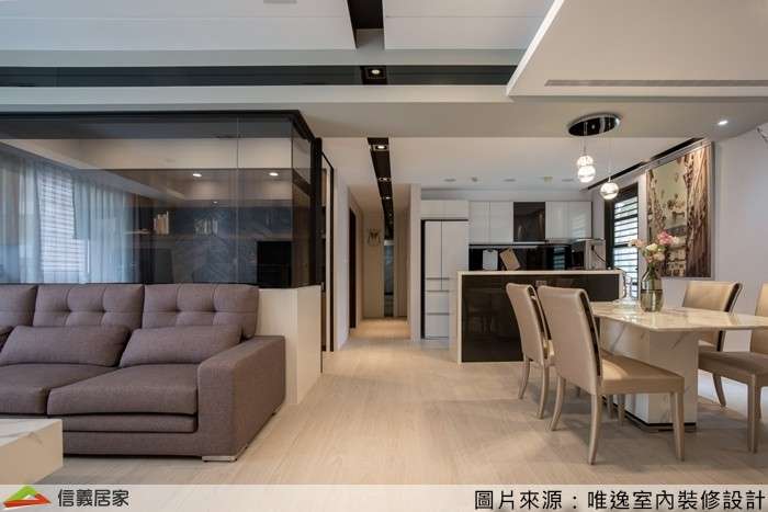 米色走道室內裝潢設計，包括大理石牆/檯面裝潢圖片