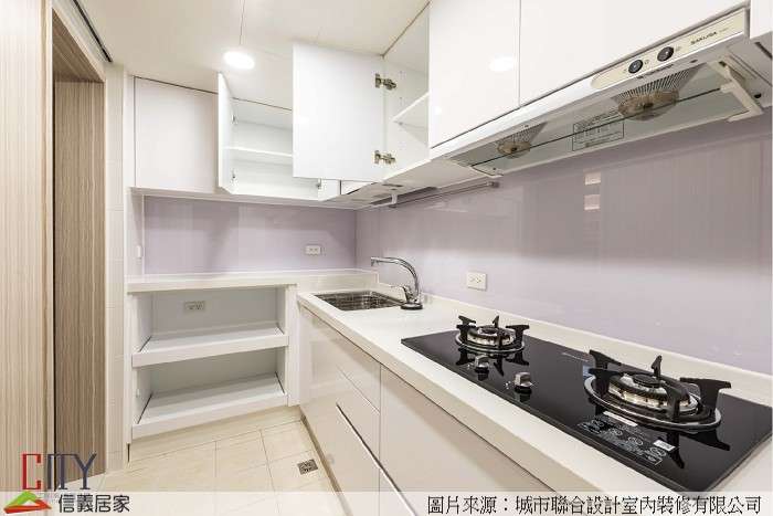 白色廚房室內裝潢設計，包括流理台裝潢圖片