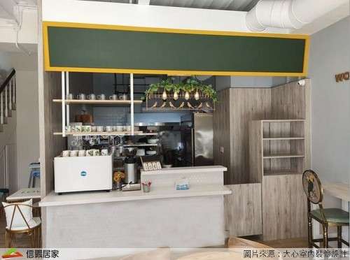 白色商業空間室內裝潢設計，包括吧台裝潢圖片