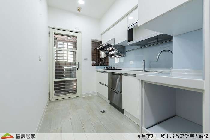 白色廚房室內裝潢設計，包括流理台裝潢圖片